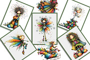 Whimsical Christmas Fairy Clipart, an Illustration by Creative Art (Thumbnail 10 of 12)