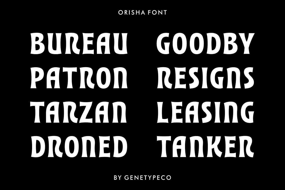 Orisha Funky Bold Font, a Sans Serif Font by Genetype (Photo 6 of 8)