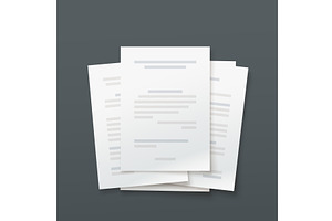stack of paper documents lying dark, an Object Illustration by IfH