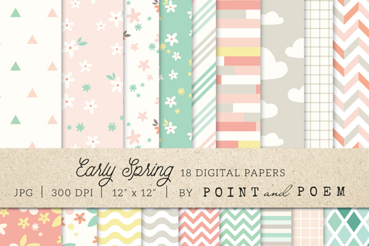 Spring Digital Paper Pack