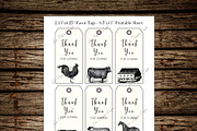 Rustic Farm Wedding Thank You Tags, a Card Template by Le Paper Cafe (Thumbnail 2 of 2)