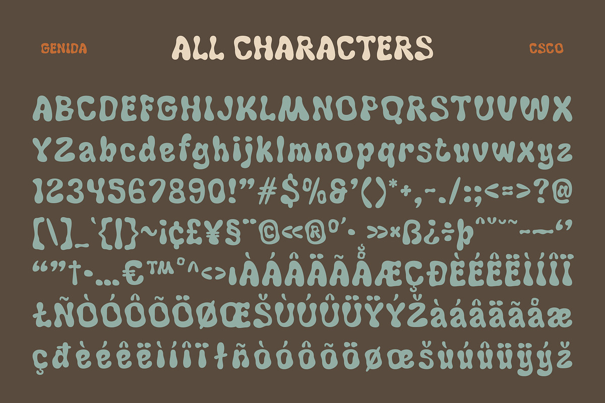 Genida – Funky Typeface, a Sans Serif Font by Craft Supply Co. (Photo 8 of 8)
