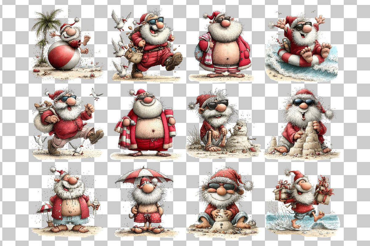 Summer Christmas Clipart, an Illustration by Nicolle's Colorful Art (Photo 6 of 7)