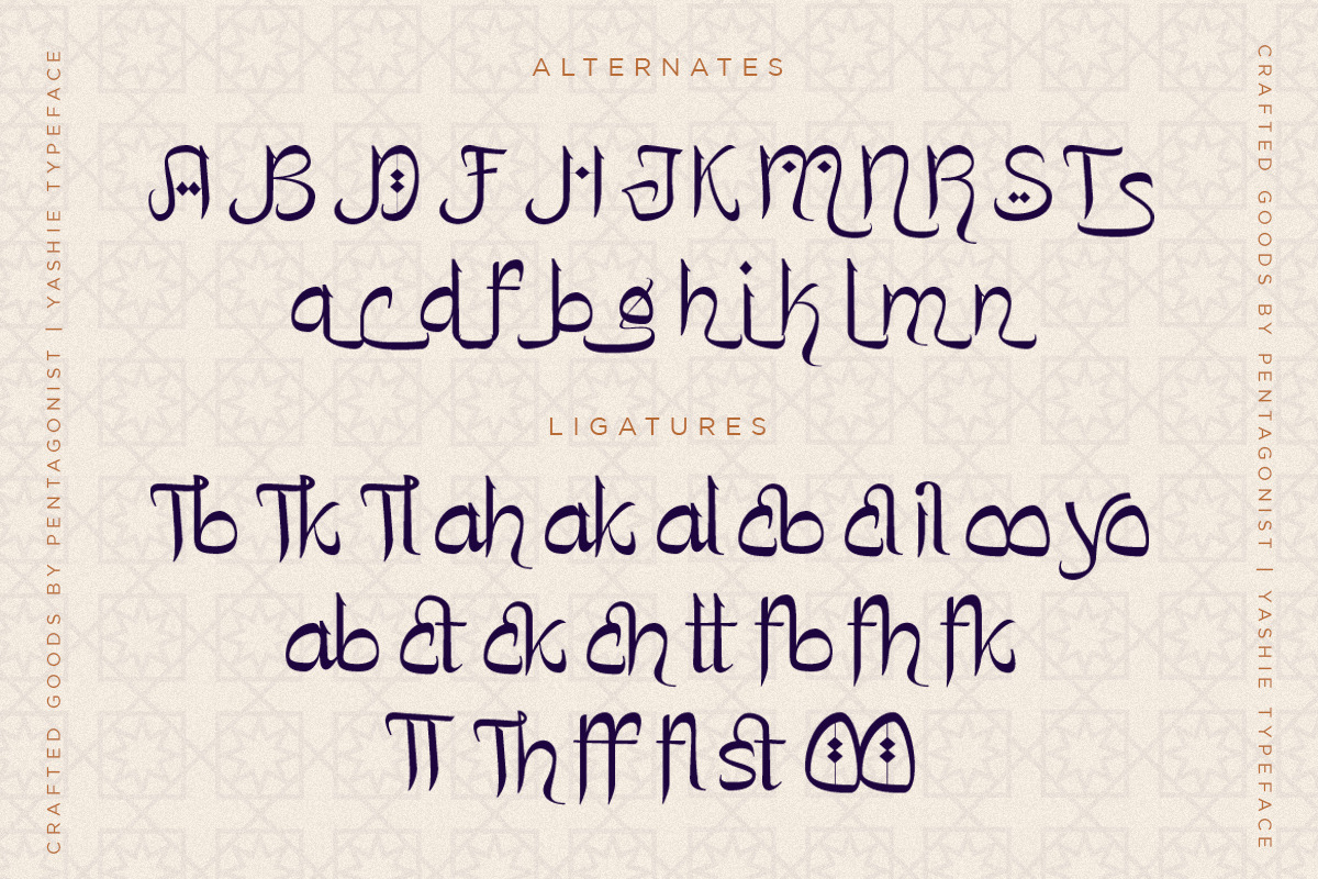 Yashie | Arabic Display Font, a Symbol Font by Pentagonistudio (Photo 9 of 10)