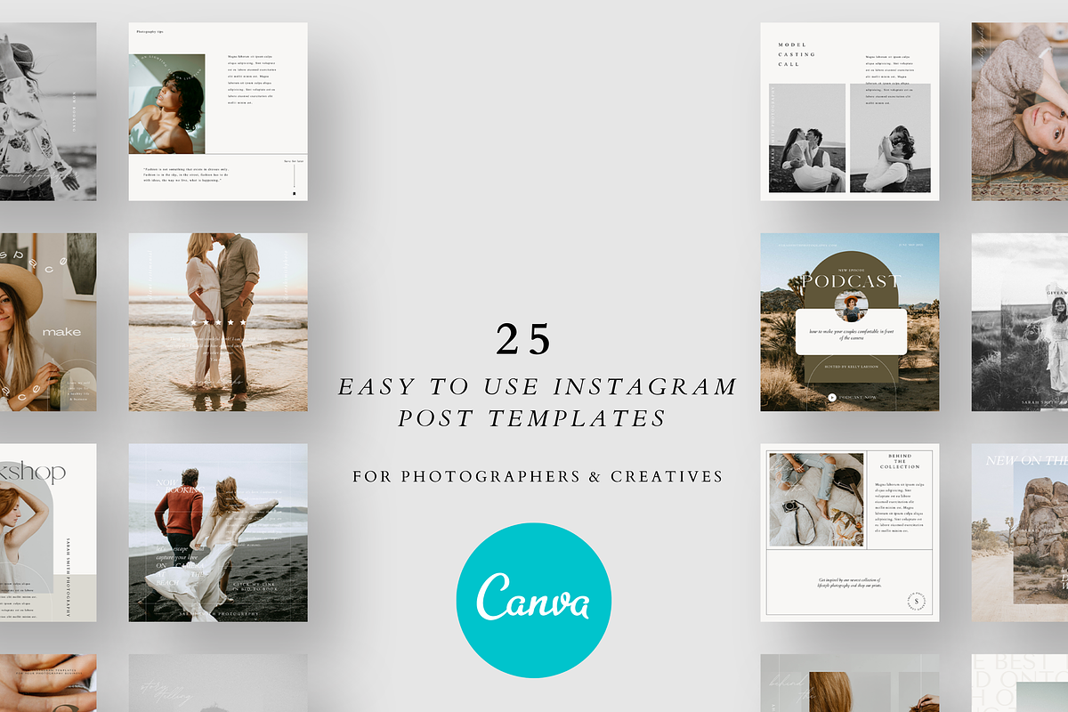 Stunning Instagram Post Templates, a Templates & Theme by Captured ...