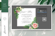 Wedding set - Tropical blossom, an Invitation Template by Alewiena (Thumbnail 13 of 14)