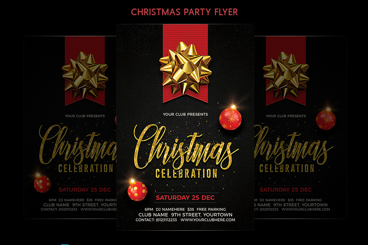Christmas Celebration Flyer, a Flyer Template by DesignWorkz (Photo 1 of 2)