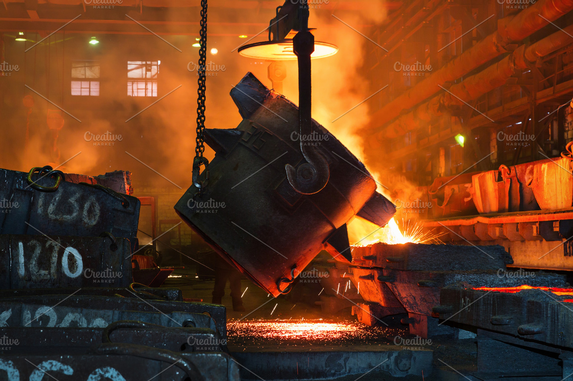 Ladle the hot metal., an Industrial Photo by Dreamer63
