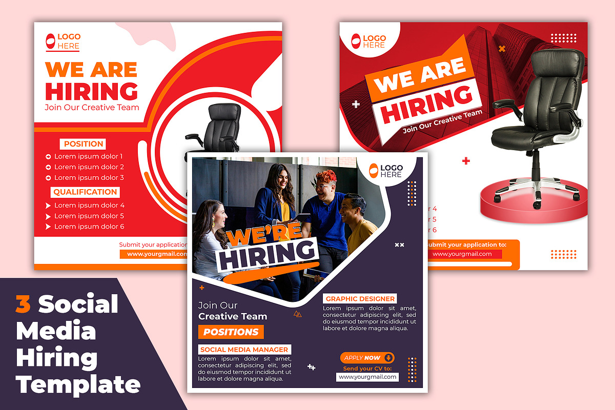 Hiring Social Media Template, a Social Media Template by Triple M Graphics (Photo 1 of 4)