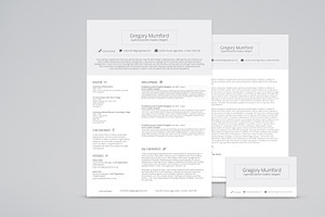 August CV/Resume PSD WORD DOC