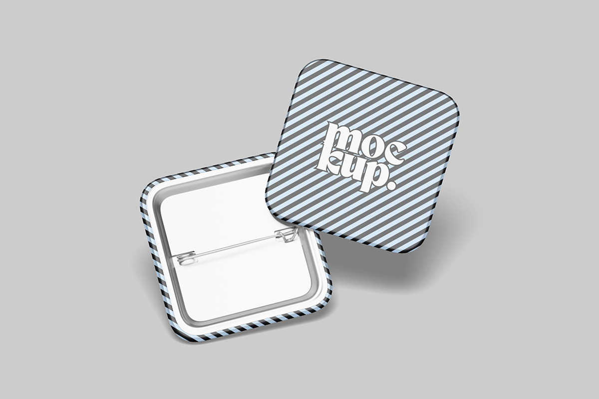 Square Pin Mockup, a Mockup by DxSLEX (Photo 3 of 5)
