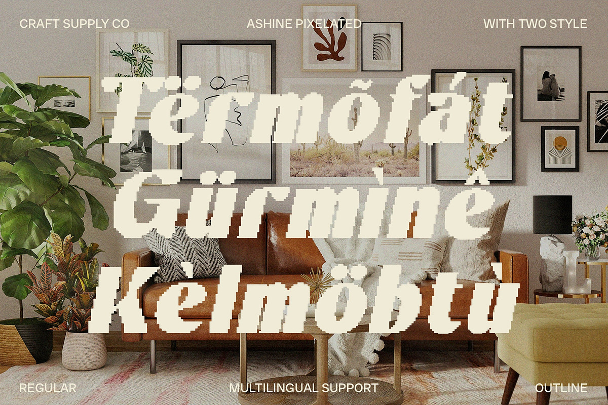 Arshine Pixel, a Sans Serif Font by Craft Supply Co. (Photo 7 of 8)