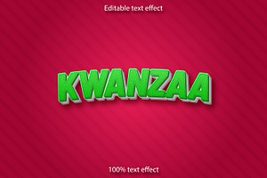 Kwanzaa Editable Text Effect