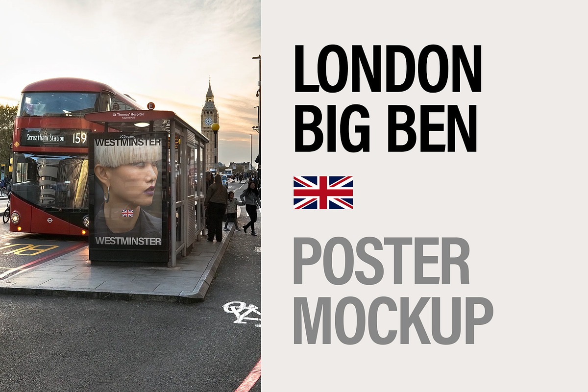Poster Mockup in London, Westminster, an Advertising Mockup by Brandacle Mockups (Photo 5 of 6)