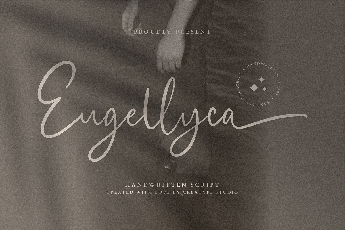 Eugellyca Handwritten Script, a Script Font by Creatype Studio (Photo 1 of 9)