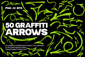 50 Graffiti Arrows With Drips, an Object Graphic by HipFonts