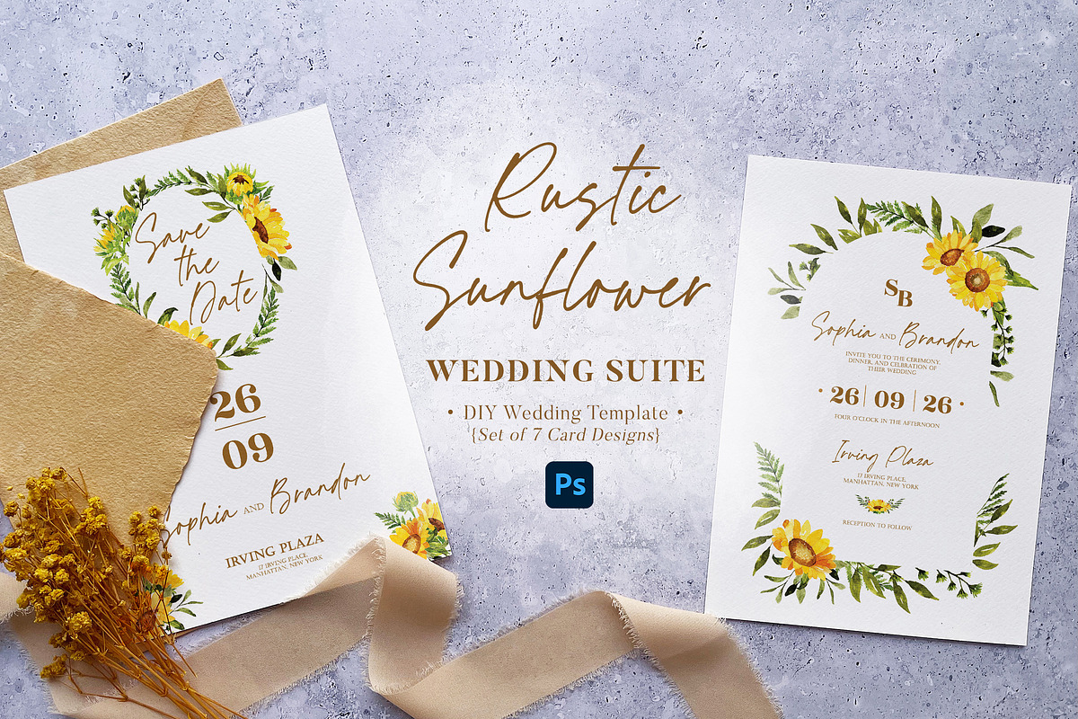 Rustic Sunflower Wedding Suite