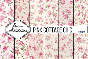 Pink Cottage Chic Background Paper
