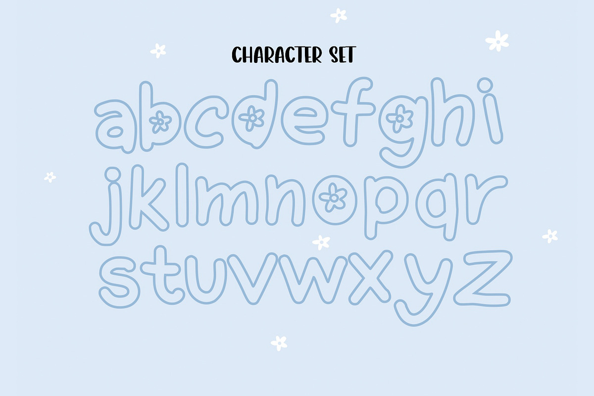 Bubble Flower- Handwritten font, a Handwritten Font by Waterystrokes (Photo 7 of 8)