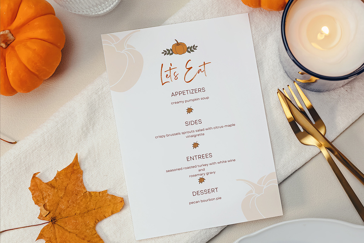 Thanksgiving dinner mock-up bundle, a Print Template by Imageblend (Photo 5 of 5)