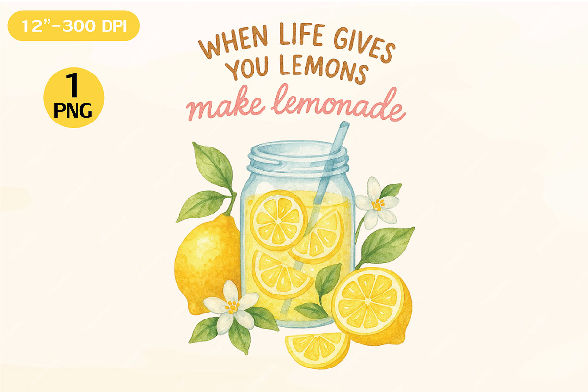 When Life Gives You Lemons Make PNG, an Illustration by Craft Nest (Photo 1 of 5)