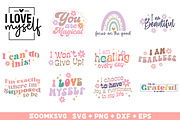 Boho Affirmations quotes SVG Bundle, an Illustration by ZoomkSVG (Thumbnail 2 of 6)