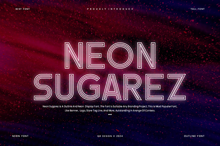 Neon Sugarez, a Sans Serif Font by QR Design Studio