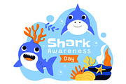 10 Shark Awareness Day Illustration, an Animal Illustration by denayunebgt (Thumbnail 4 of 4)