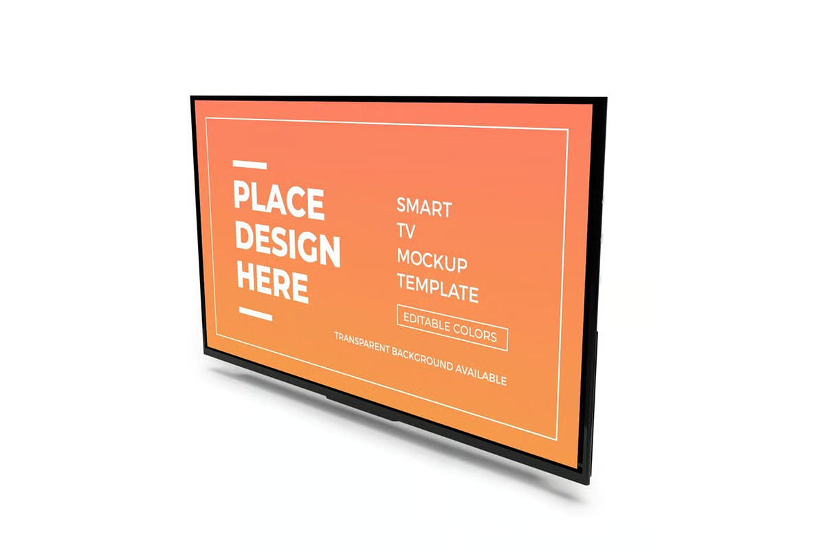 Smart TV Display Mockup Template Set, a Device Mockup by DesignRushMarket (Photo 8 of 11)