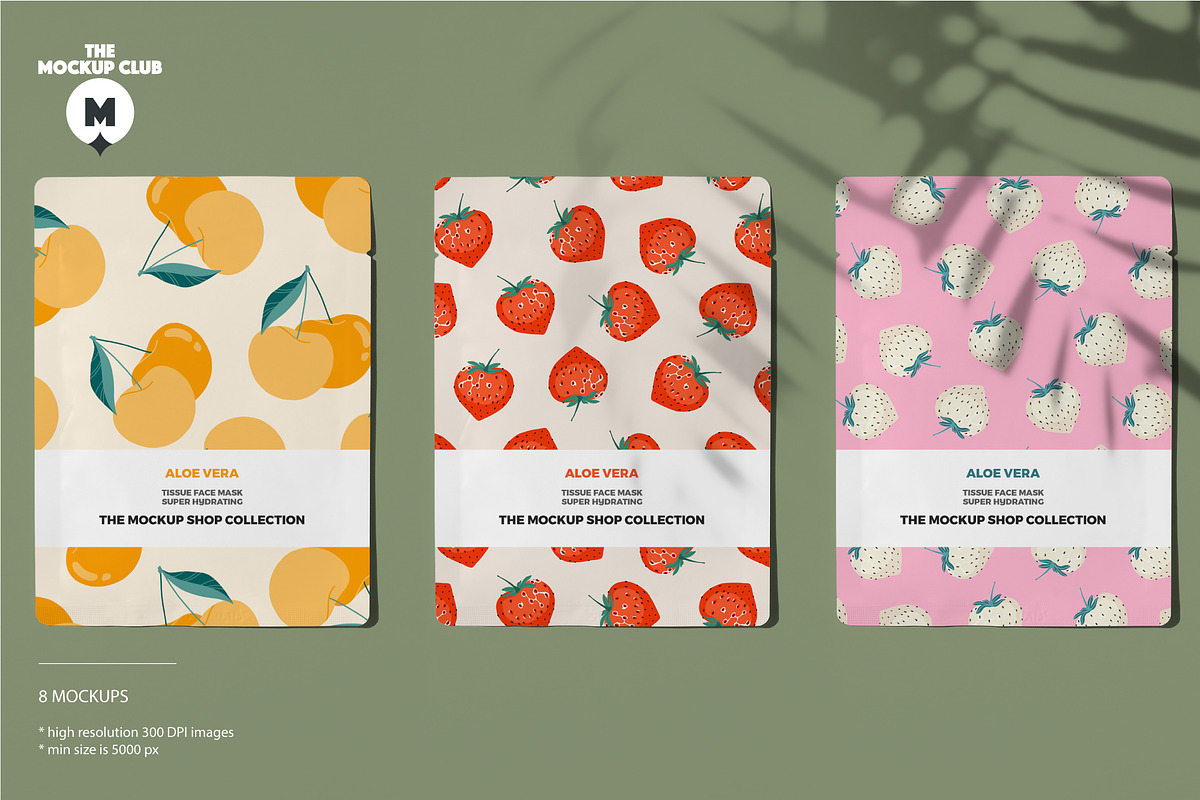 BEAUTY MASK POUCH BAG MOCKUP SET, a Packaging Mockup by MCKP*ME (Photo 1 of 11)