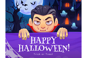 Happy Halloween holiday banner