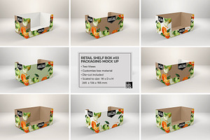 Retail Shelf Box 03 Packaging Mockup