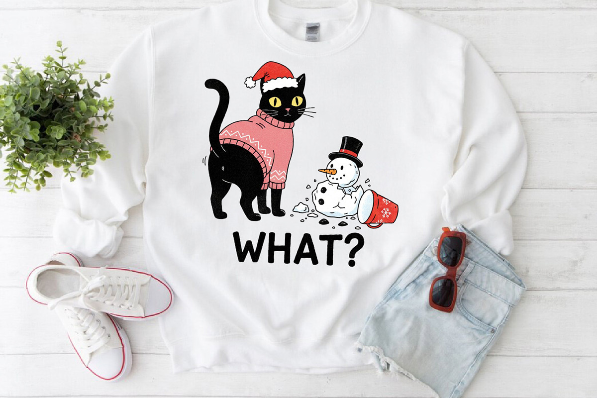 Angry Cat Christmas PNG, an Illustration by Craft Nest (Photo 3 of 6)