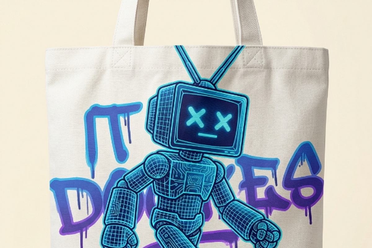 Retro TV Head Robot Walking, a Shirt Mockup by Vector Stall (Photo 9 of 14)
