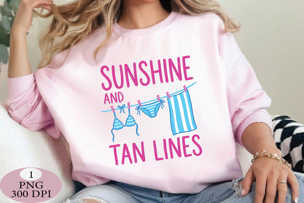 Sunshine and Tan Lines Funny Summer, an Illustration by Daily.Designs (Photo 4 of 5)