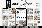 Just Sold Real Estate Instagram Post, a Social Media Template by CreativeVinesStore (Thumbnail 1 of 6)