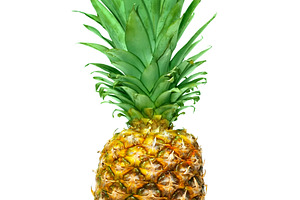 Pineapple isolated, a Photo by saiko3p