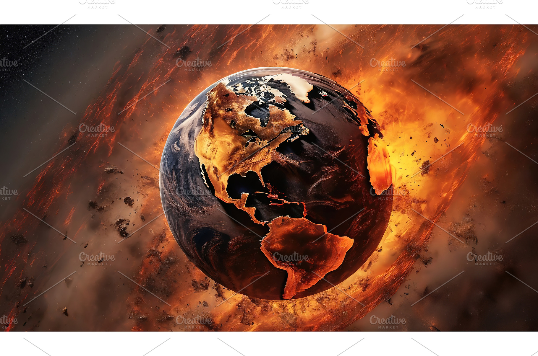 An artistic depiction of the Earth, an Abstract Photo by Igor Tichonow