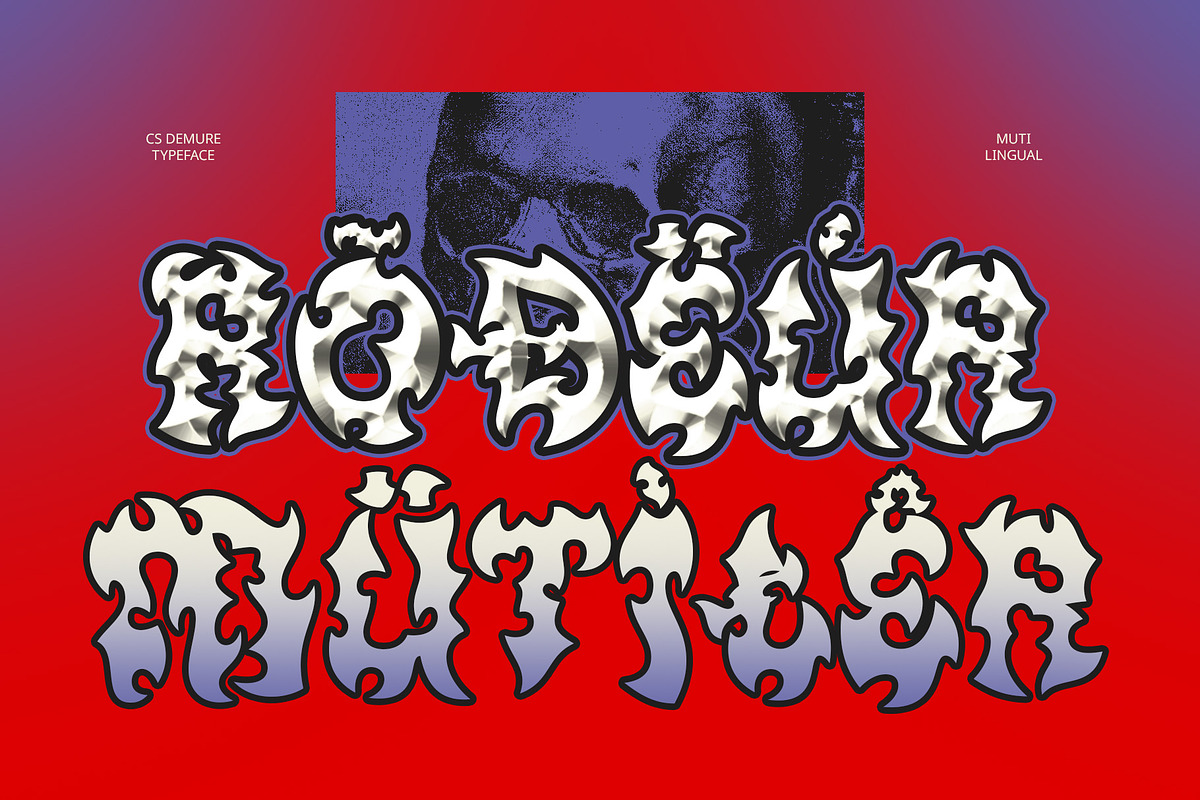 CS Demure – Black Metal Font, a Blackletter Font by Craft Supply Co. (Photo 6 of 8)