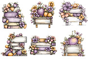 Spring Summer Wooden Clipart, an Illustration by GatewayDesign (Thumbnail 2 of 5)
