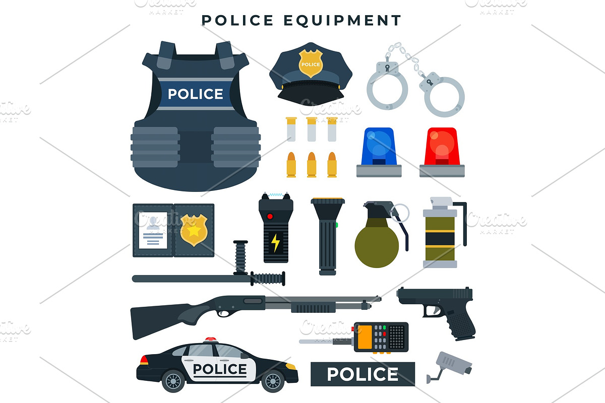 Police professional equipment, set, an Object Graphic by Mountain Brothers
