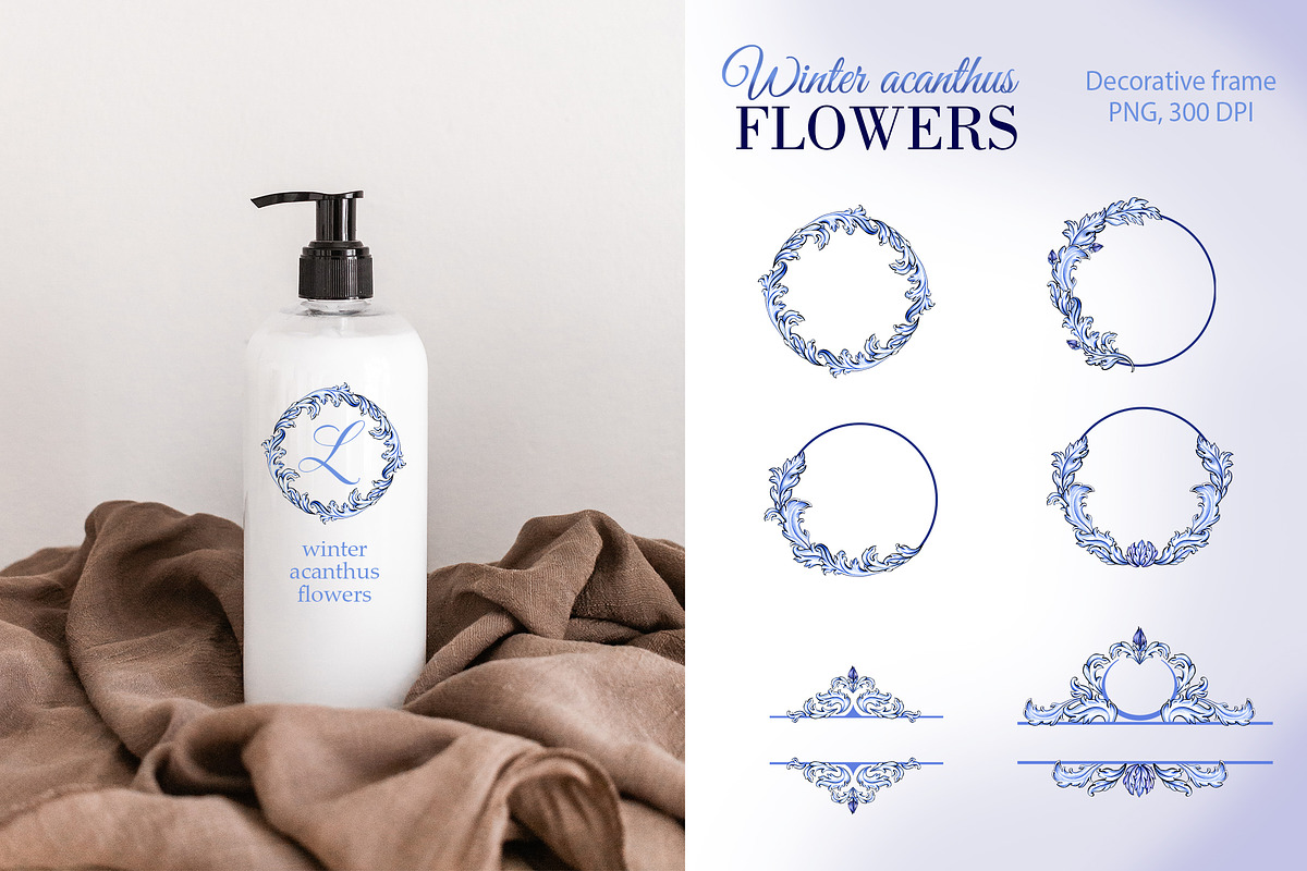 Winter acanthus Flowers, a Decorative Illustration by L- design studio (Photo 4 of 7)