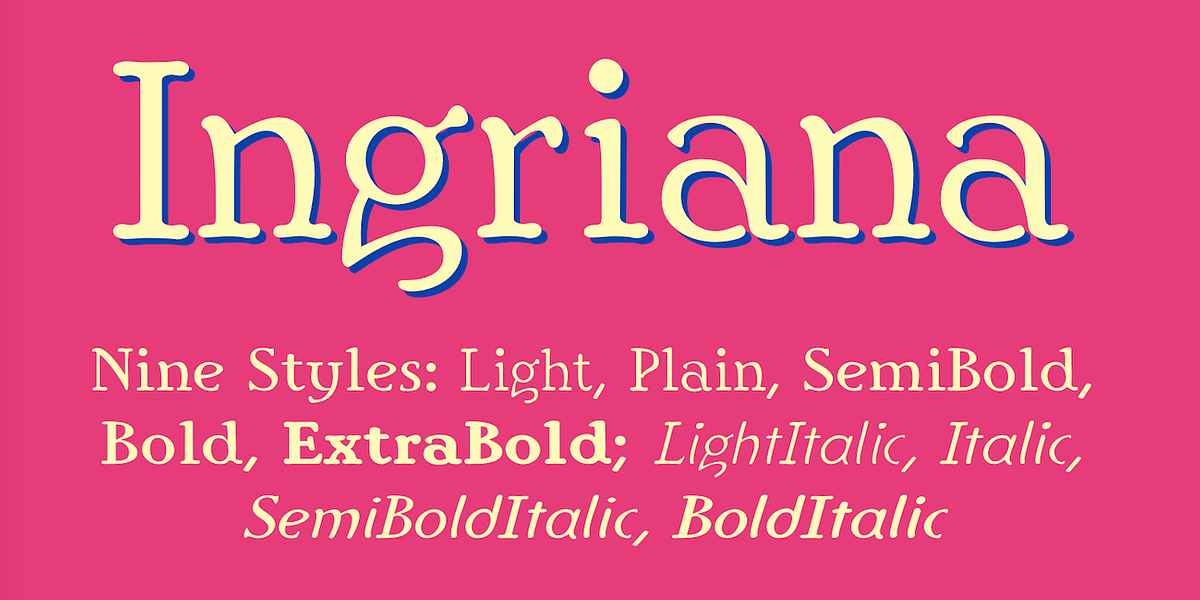 Ingriana, a Serif Font by Ingrimayne Type (Photo 1 of 8)