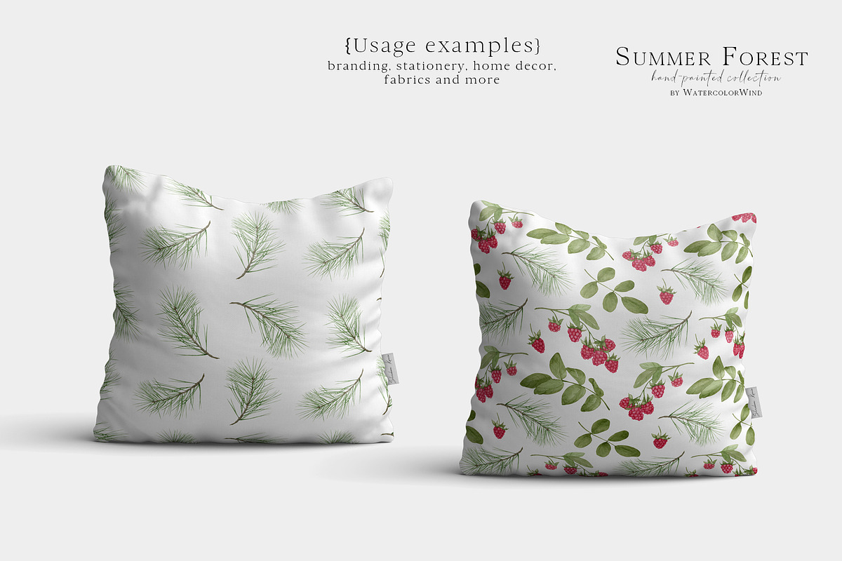 Forest Floral Clipart with Raspberry, an Illustration by WatercolorWind (Photo 7 of 14)