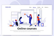 Flat Design Landing page templates, a Person Illustration by Creative Graphics (Thumbnail 8 of 12)