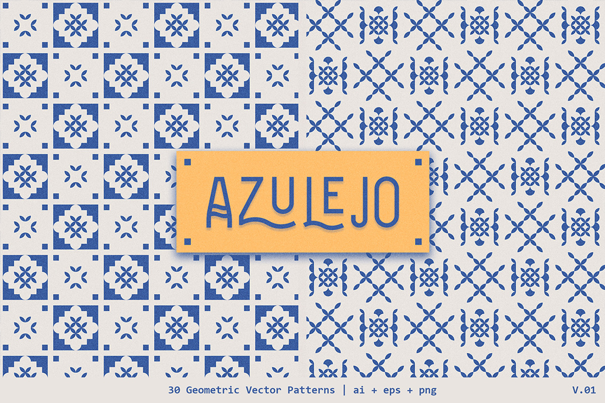 Azulejo Geometric Patterns | V01, a Pattern Graphic by dvtchk (Photo 3 of 10)
