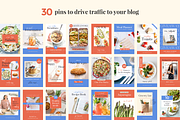Food Blogger Canva Social Media Kit, a Social Media Template by Rose & Co. (Thumbnail 4 of 7)