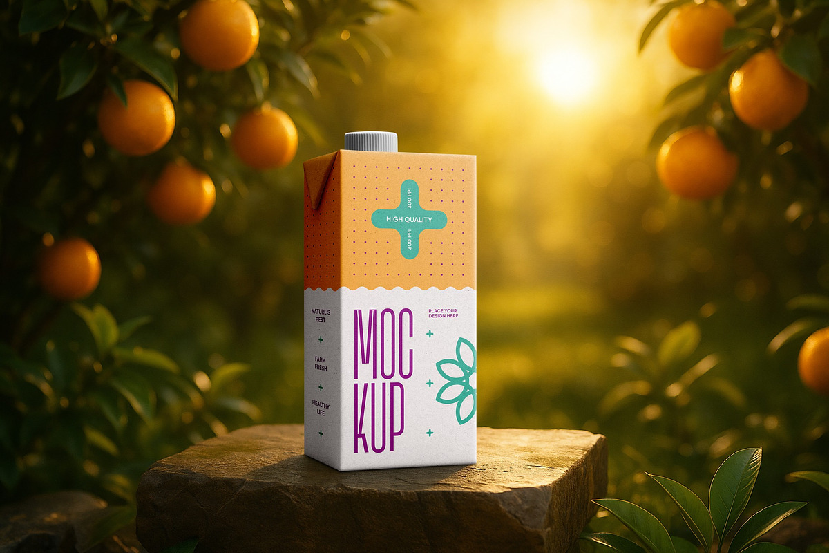 Milk & Juice Packaging Mockups, a Packaging Mockup by dpi (Photo 12 of 14)