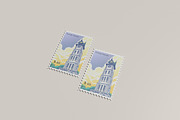 Postage Stamps mockup, a Print Template by simuradi (Thumbnail 3 of 5)