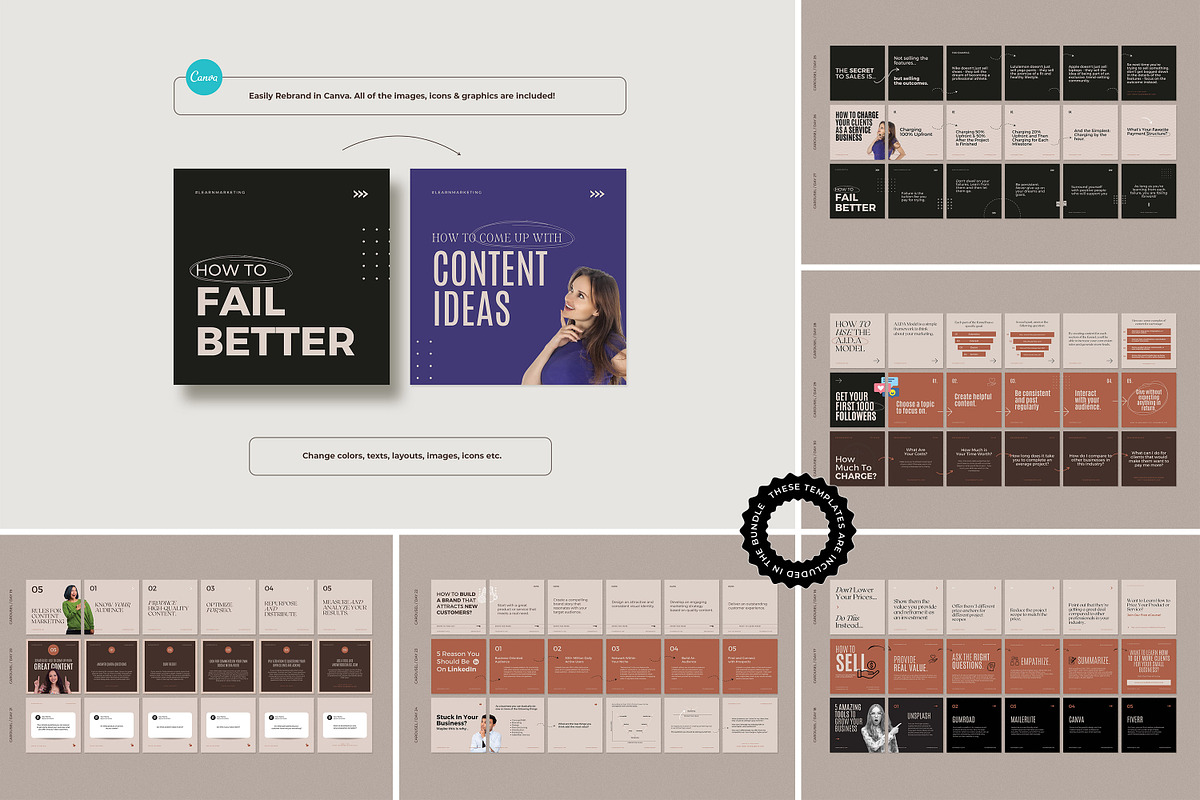 Instagram Marketing Carousel BUNDLE preview 4